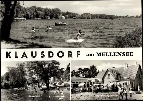 Ak Klausdorf in Brandenburg, Mellensee, Strandbad, HO Gaststätte