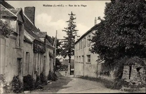 Ak Muides Loir et Cher, Rue de la Plage