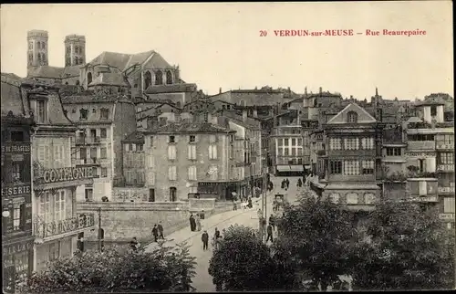 Ak Verdun Meuse, Rue Beaurepaire