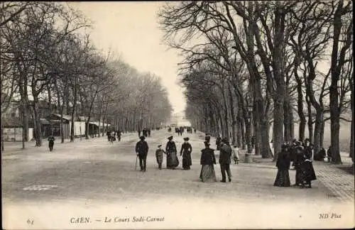 Ak Caen Calvados, Le Cours Sadi Carnot