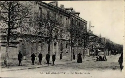 Ak Le Bourget Seine Saint Denis, La Gendarmerie