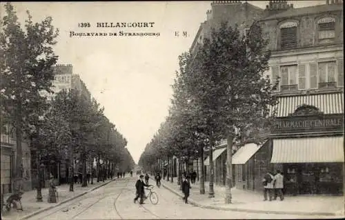 Ak Boulogne Billancourt Hauts de Seine, Boulevard de Strasbourg, Pharmacie Centrale