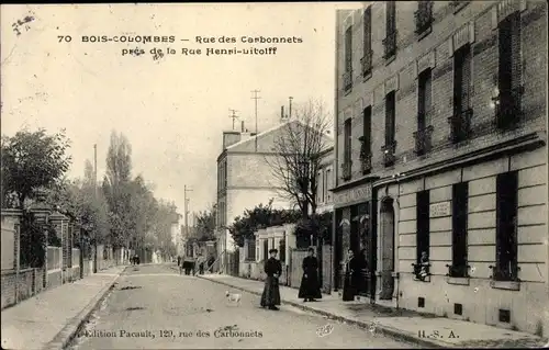 Ak Bois Colombes Hauts de Seine, Rue des Carbonnets pres de la Rue Henri Litolff