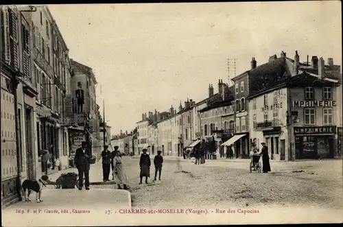 Ak Charmes Vosges, Rue des Capucines