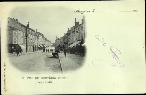 Ak Bruyères Vosges, Grande Rue