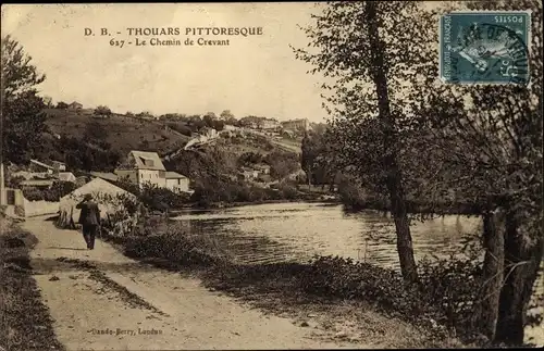 Ak Thouars Deux Sèvres, Le Chemin de Crevant