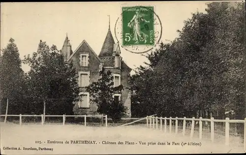 Ak Parthenay Deux Sèvres, Chateau des Plans