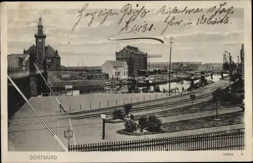 Ak Dortmund im Ruhrgebiet, Hafen