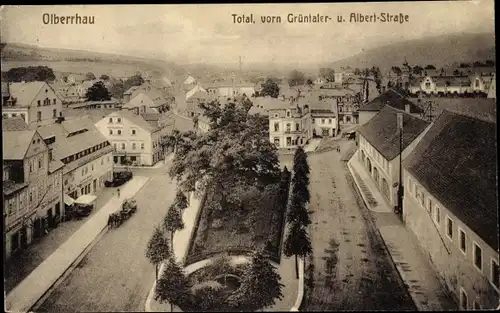 Ak Olbernhau im Erzgebirge, Grüntaler Straße, Albertstraße