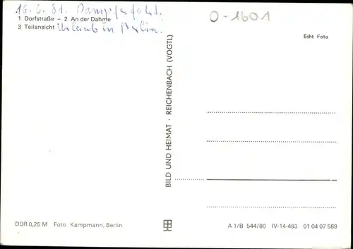 Ak Bindow Heidesee Brandenburg, Dorfstraße, Dahmepartie, Teilansicht