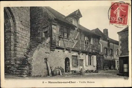 Ak Mennetou sur Cher Loir et Cher, Vieille Maison