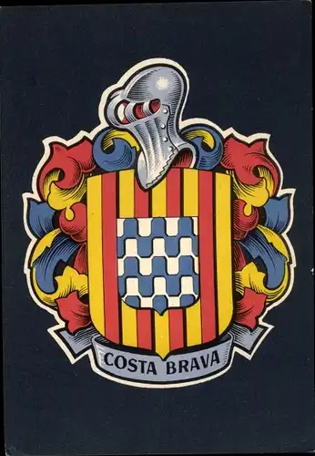 Wappen Ak Costa Brava Katalonien Spanien