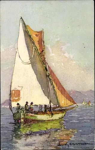 Künstler Ak L'Esterel, Segelboot