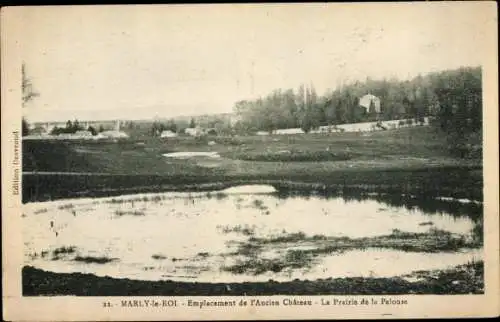 Ak Marly le Roi Yvelines, Emplacement de l'Ancien Chateau