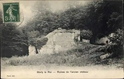 Ak Marly le Roi Yvelines, Ruines de l'Ancien Chateau