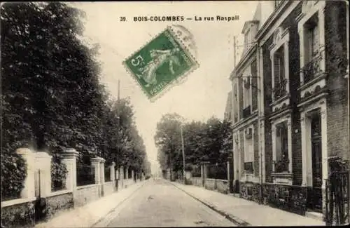 Ak Bois Colombes Hauts de Seine, Rue Raspail