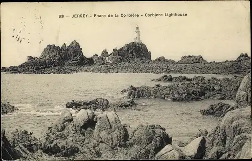 Ak Kanalinsel Jersey, Phare de la Corbiére