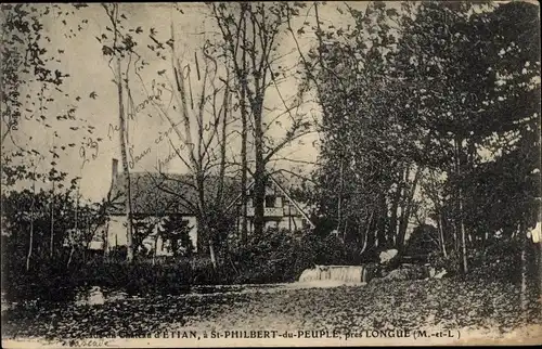 Ak Saint Philbert du Peuple Maine et Loire, Château d'Etiau pres Longue