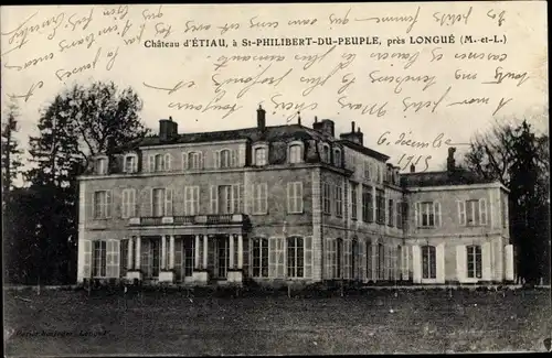 Ak Saint Philbert du Peuple Maine et Loire, Château d'Etiau pres Longue