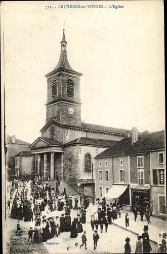 Ak Bruyères Vosges, L'Eglise