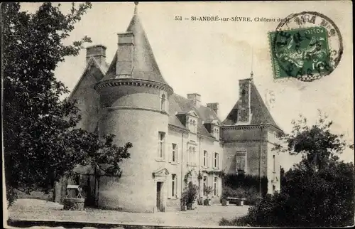 Ak Saint-André-sur-Sèvre Deux Sèvres, Chateau de M de Buer