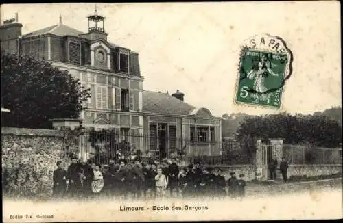 Ak Limours Essonne, Ecole des Garcons