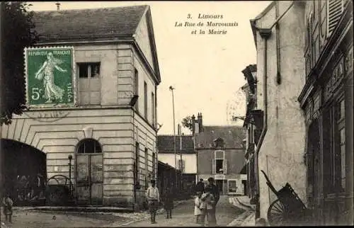 Ak Limours Essonne, Rue de Marcoussis, Mairie