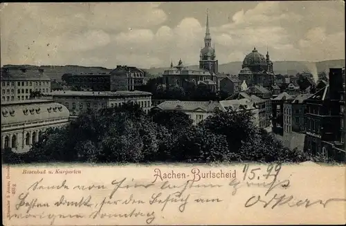 Ak Burtscheid Aachen Nordrhein Westfalen, Rosenbad, Kurgarten