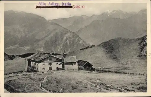 Ak Ridnaun Ratschings Racines Südtirol, Jaufenstraße, Jaufenhaus, Albergo del Monte Giovo