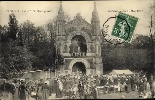 Ak Busloup Loir et Cher, Sainte Radegonde, Pelerinage 21 mai 1907