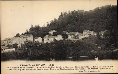 Ak Clermont en Argonne Lothringen Meuse, Vue générale, Blick auf den Ort