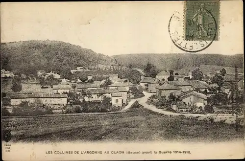 Ak Claon Lothringen Meuse, Les Collines de l'Argonne avant la Guerre