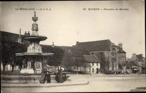 Ak Bayeux Calvados, Fontaine de Moutier