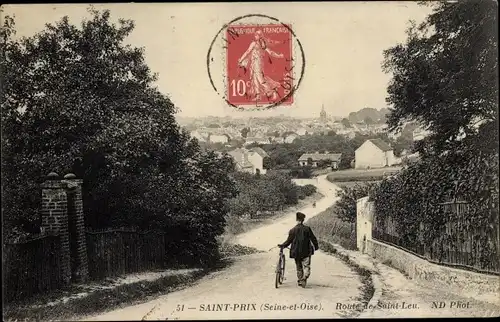 Ak Saint Prix Val d'Oise, Route de Saint Leu