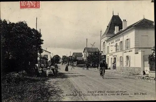 Ak Saint Prix Val d'Oise, Route de Paris, Auberge