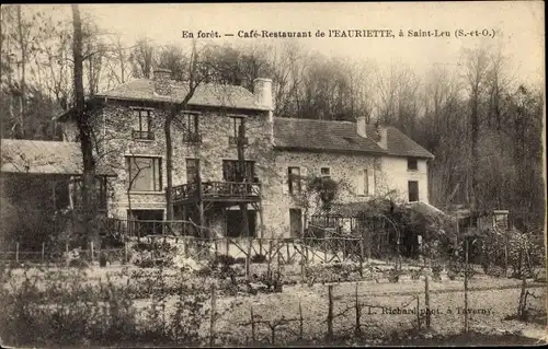 Ak Saint Leu la Foret Val d'Oise, Café Restaurant de l'Eauriette