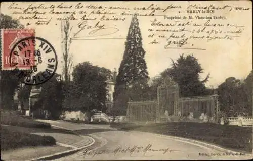 Ak Marly le Roi Yvelines, Propriete de M Victorien Sardou