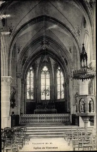 Ak Tiercelet Lahr Lothringen Meurthe et Moselle, Kirche, Innenansicht