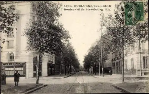 Ak Boulogne sur Seine Hauts de Seine, Boulevard de Strasbourg