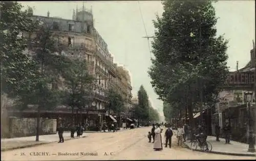 Ak Clichy Hauts de Seine, Boulevard National