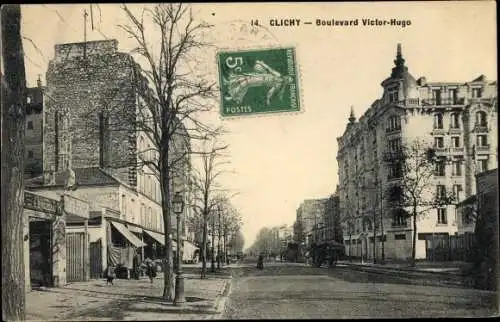 Ak Clichy Hauts de Seine, Boulevard Victor Hugo