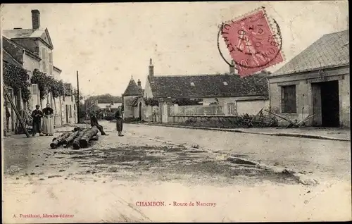 Ak Chambon Loiret, Route de Nancray