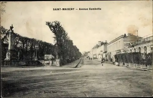 Ak Saint Maixent l’École Deux Sèvres, Avenue Gambetta