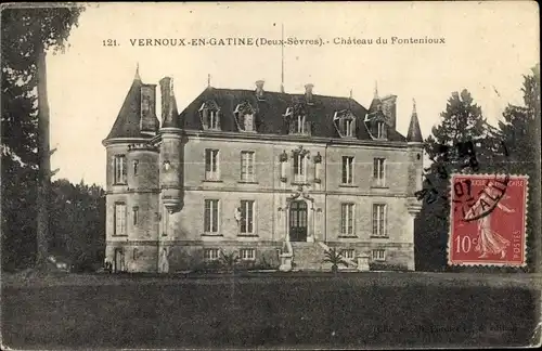 Ak Vernoux-en-Gatine Deux Sèvres, Chateau du Fontenioux