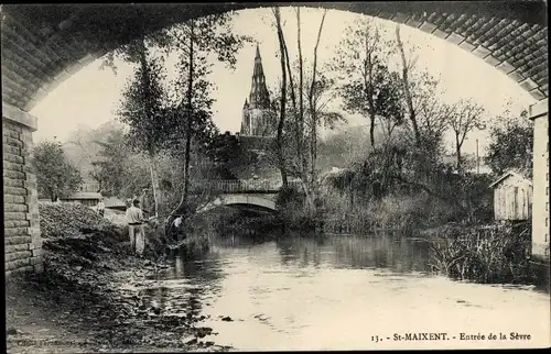 Ak Saint Maixent l’École Deux Sèvres, Entree de la Sevre