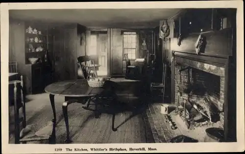 Ak Haverhill Massachusetts USA, The Kitchen, Whittier's Birthplace