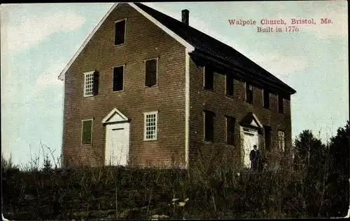 Ak Bristol Maine, Walpole Church, Built in 1776