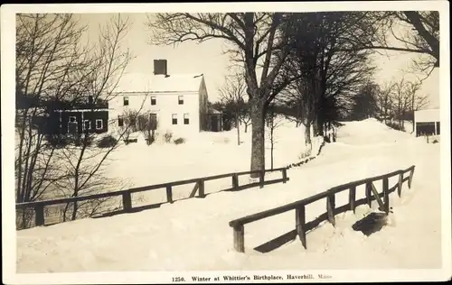 Ak Haverhill Massachusetts USA, Winter at Whittier's Birthplace