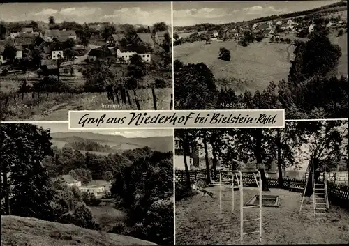 Ak Niederhof Wiehl im Oberbergischen Kreis, Immen, Niederhof, Spielplatz