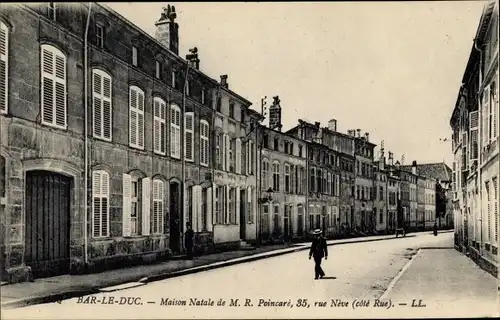 Ak Bar le Duc Lothringen Meuse, Maison Natale de M. R. Poincaré, Rue Nève